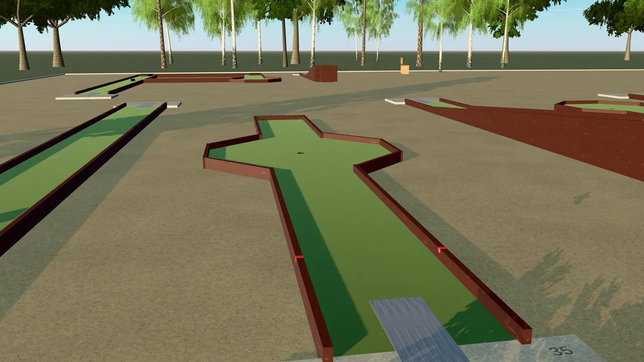 Mittgreen — bantypen byggd i spelets 3D-scen